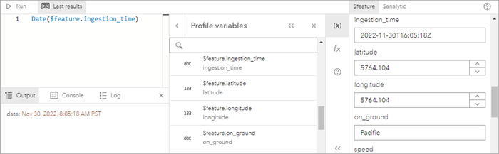 Testing an expression with a sample time value