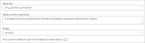 Save the feed step in the feed configuration wizard