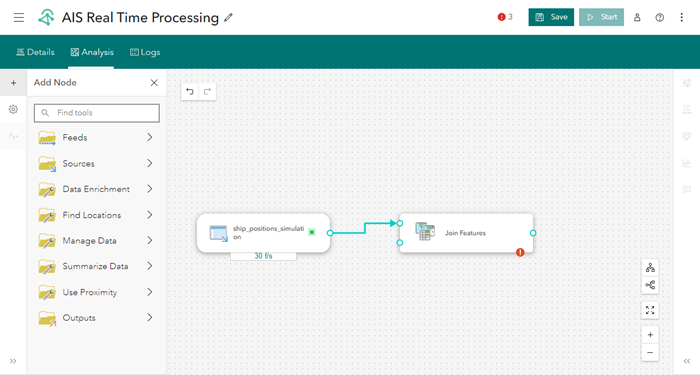 Join Features tool connected to the feed