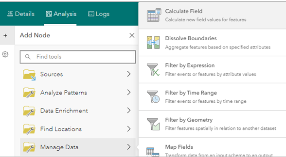 Calculate Field Tool in Manage Data folder