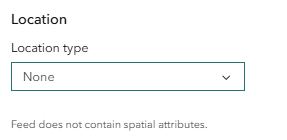 Location specification of a none field