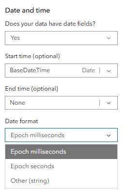 Date and time specifying epoch milliseconds