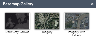 Basemap Gallery Widget Arcgis Web Appbuilder Documentation