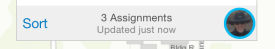 Assignments list footer