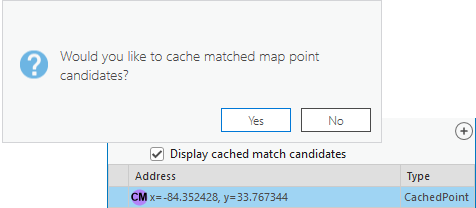 Repetir geocodificación de caché