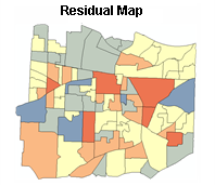 Mapa residual autocorrelacionado espacialmente Mapa residual autocorrelacionado espacialmente