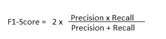 Ecuación de la puntuación F1 Ecuación de la puntuación F1