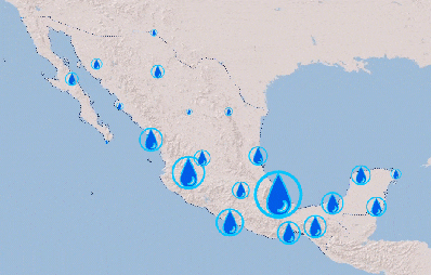 Un mapa de simbología proporcional animado Un mapa de simbología proporcional animado