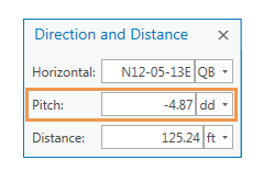 Cuadro de diálogo Dirección y distancia