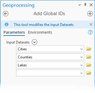 Herramienta de geoprocesamiento Agregar Id. globales