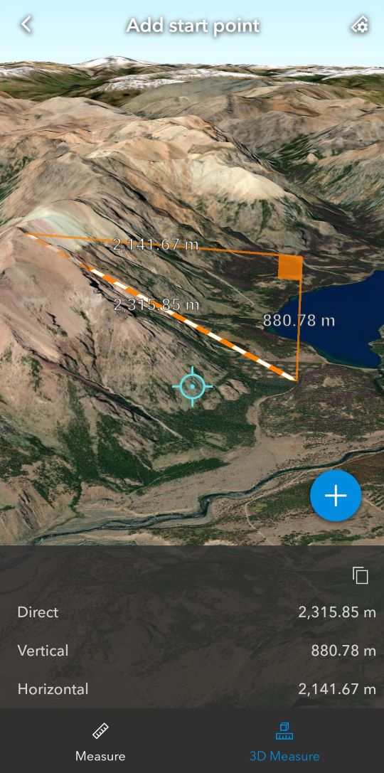 Medición de distancia en 3D