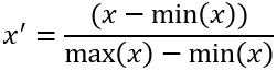 Fórmula de mínimo-máximo