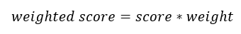 Ponderación no multiplicativa