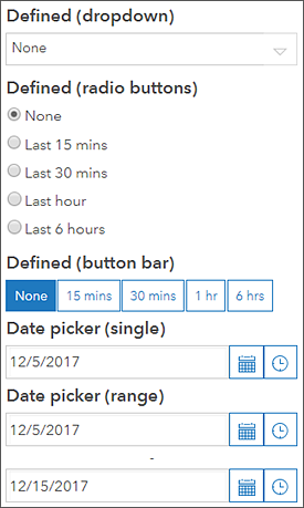 Tipos de visualización del selector de fecha