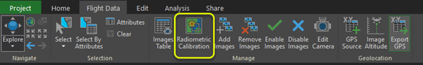Botón de calibración radiométrica