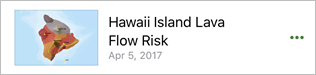 Mapa Hawaii Island Lava Flow Risk