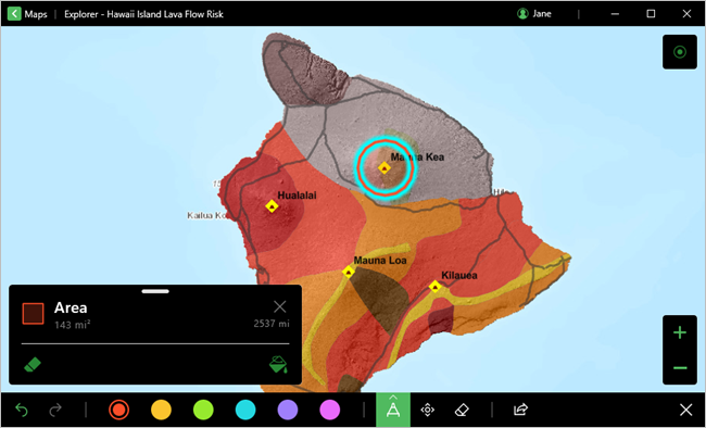 Mauna Kea rodeado y con la forma corregida automáticamente