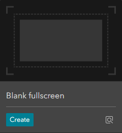Plantilla Pantalla completa en blanco en ArcGIS Experience Builder