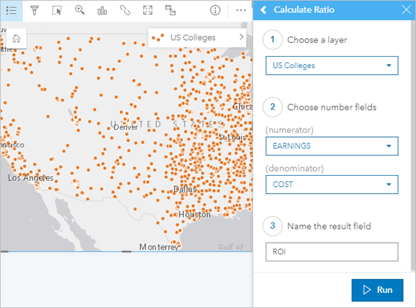 Calcular ratio en todas las universidades de los Estados Unidos