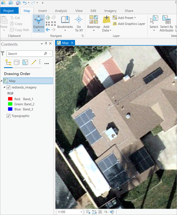 Visualización acercada a un área de interés Visualización acercada a un área de interés