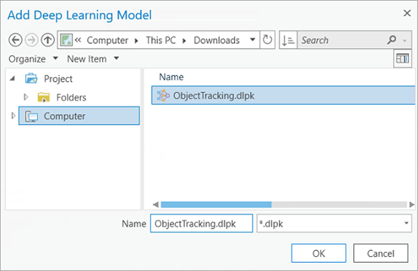 Agregar dlpk ObjectTracking descargado