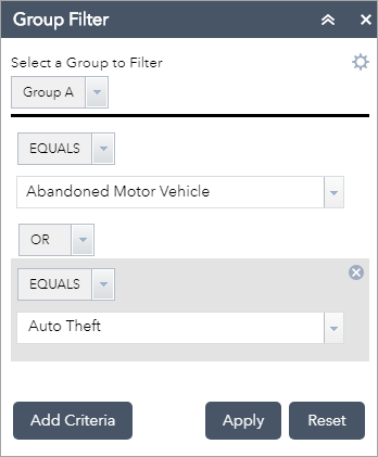 Agregar criterios de filtro adicionales