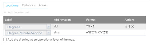 Configuración de ubicaciones de dibujo