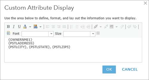 Visualización de atributo personalizada