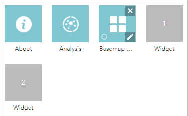 Widgets de panel y marcadores de posición