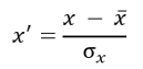 Équation de la méthode Score z