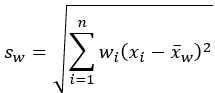 Formule de l’écart type pondéré