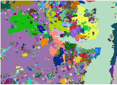 Petites régions identifiées dans le masque éliminées avec Grignotage Petites régions identifiées dans le masque éliminées avec Grignotage
