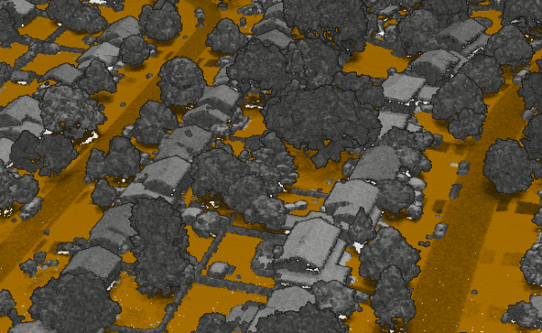 Illustration de l’outil Classer le sol LAS Illustration de l’outil Classer le sol LAS