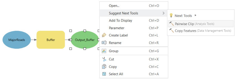 Option Suggest Next Tools (Suggérer les outils suivants) Option Suggest Next Tools (Suggérer les outils suivants)