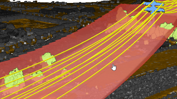 Illustration de l’outil Générer une surface de dégagement