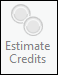 Bouton Estimate Credits (Estimer les crédits) désactivé