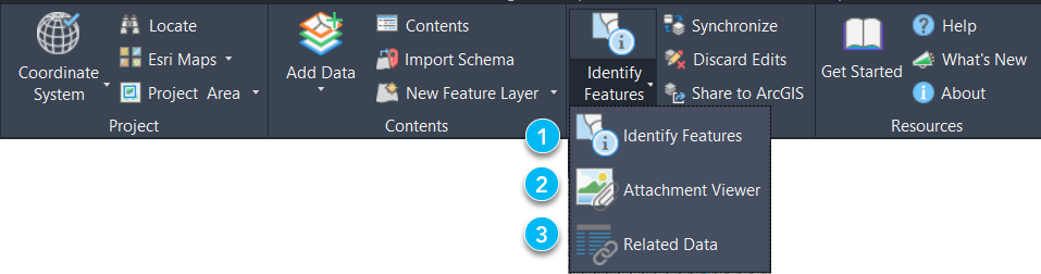 Identifier les options du menu du ruban