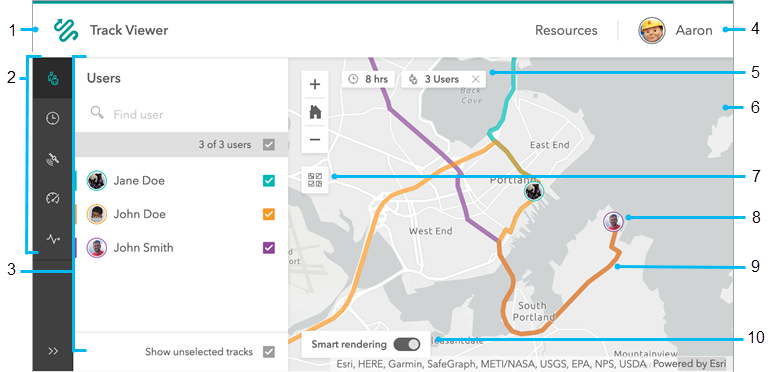 Track Viewer avec rappels