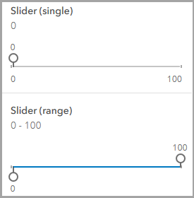 Sélecteur de chiffre de type curseur