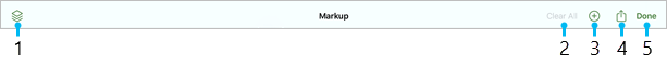 Barre d’outils Markup (Notes de cartes)