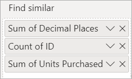 Champ secondaire Find similar (Rechercher des sites similaires) avec des attributs