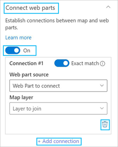 Section Connect web parts (Connecter des composants WebPart)