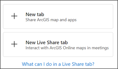 Sélectionnez New Live Share tab (Nouvel onglet Live Share).