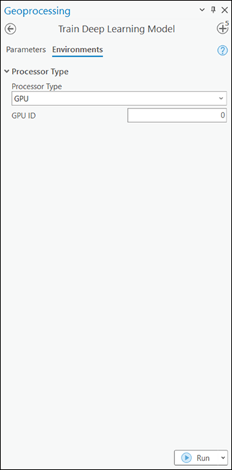 Paramètres de l’outil Entraîner le modèle de Deep Learning