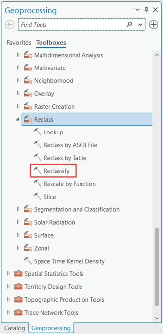Outil Reclassify (Reclasser)