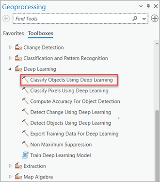 Outil Classer des objets à l’aide d’algorithmes de Deep Learning