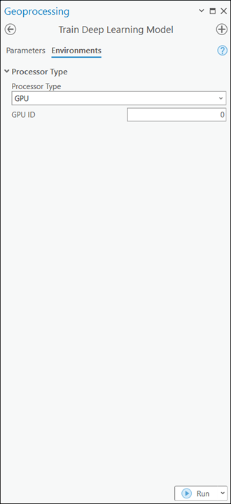Paramètres de l’outil Entraîner le modèle de Deep Learning