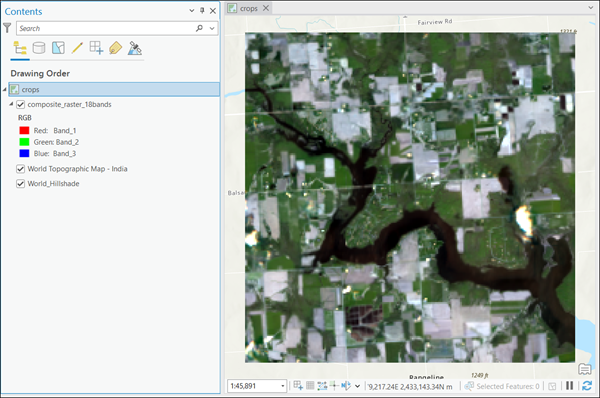 Imagerie ajoutée dans ArcGIS Pro