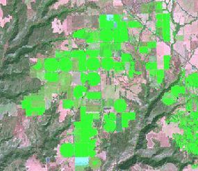 Combinazione di bande 7,4,3 Landsat