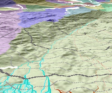 Vista 3D dei percorsi con costi simili che convergono nel ritorno all'origine